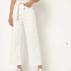 Levi’s White Mile High Waist Seamed Straight Jeans